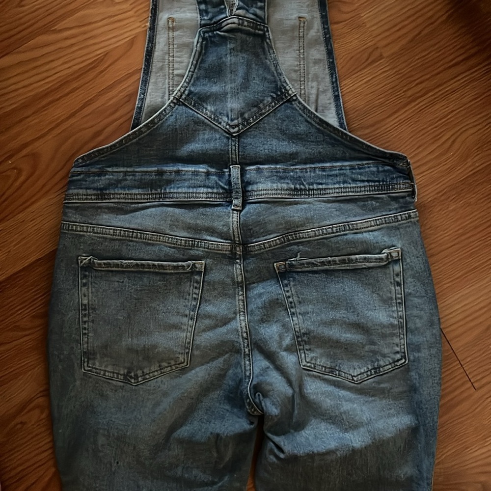 Old Navy OG Straight Workwear Jean Overalls 12 Petite - Picture 6 of 7